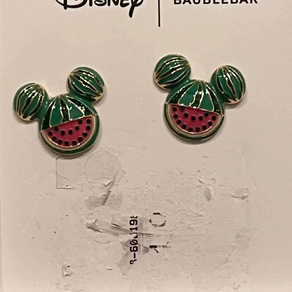 Mickey Mouse Disney BaubleBar Watermelon Stud Earrings (NEW) (kids/x)